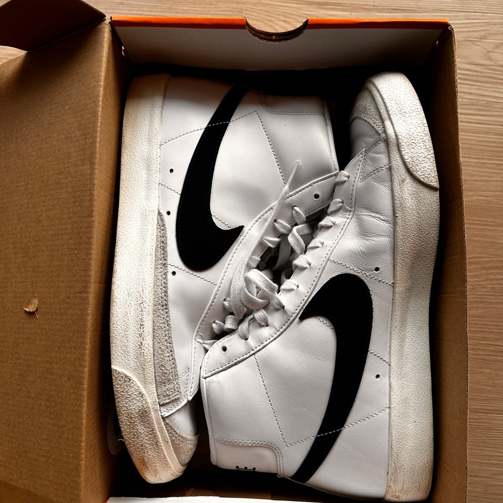 Nike Blazer Mid ’77 Vintage White Black Men’s 12 With Box